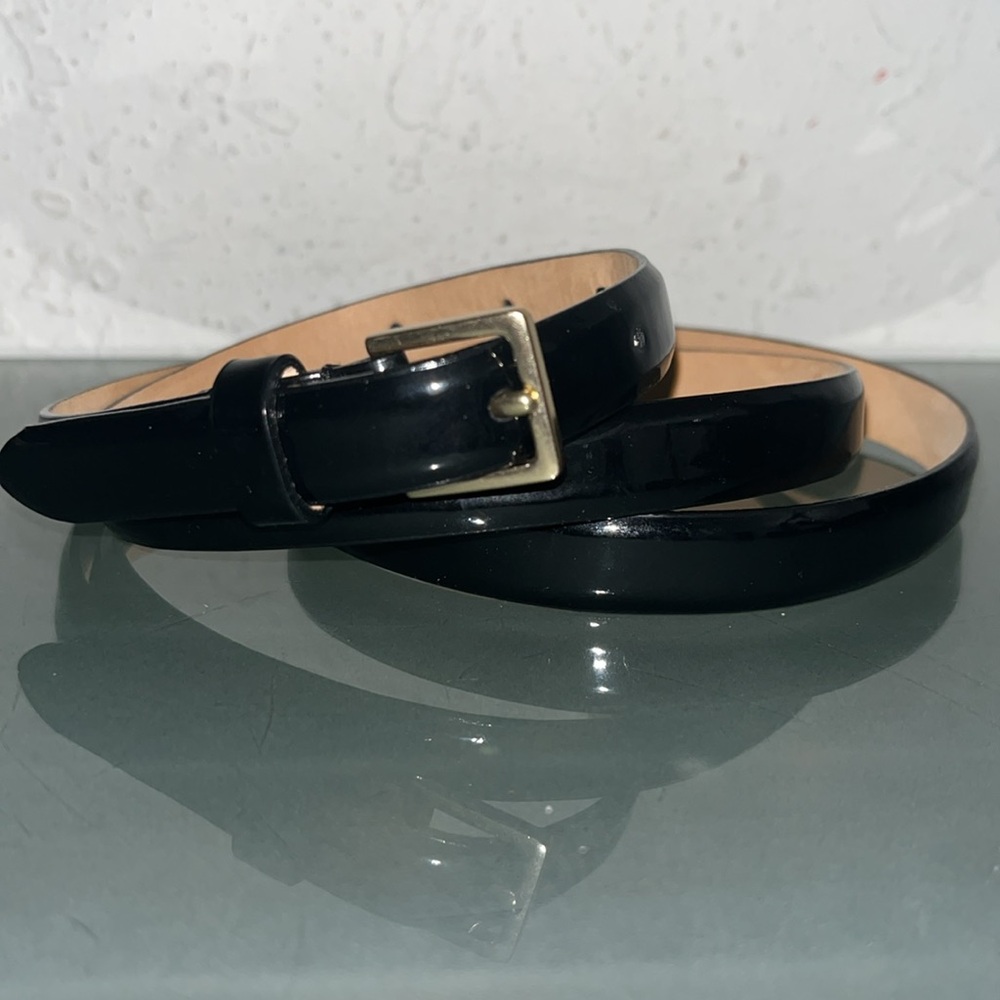 J. Crew patent leather slim belt
